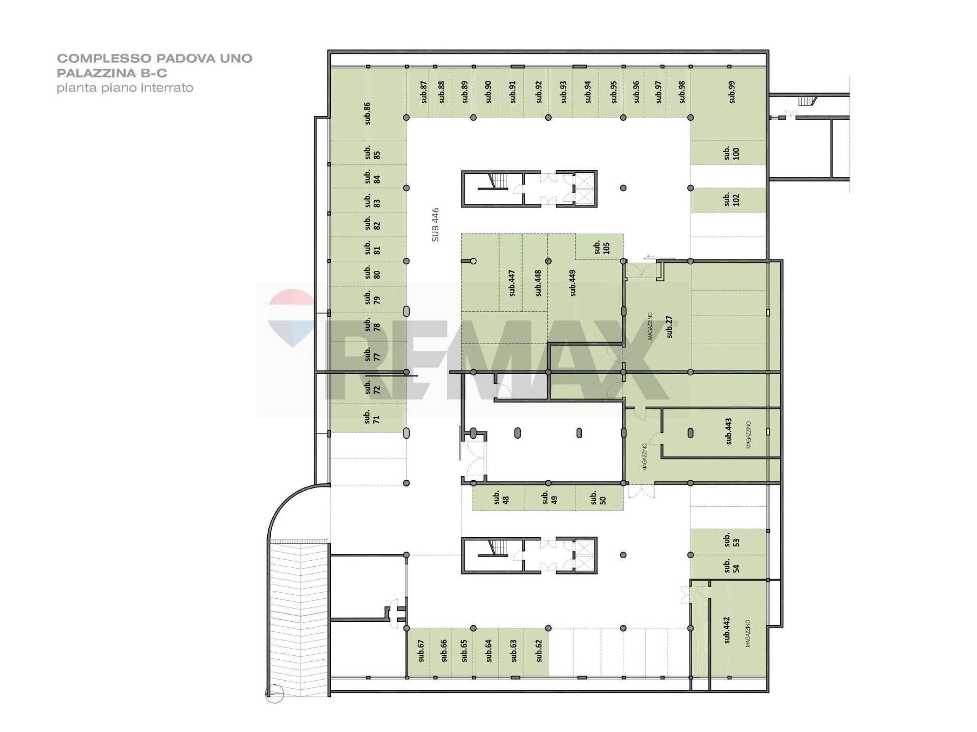 Pianta 2D - Box Via Giacinto Andrea Longhin, Padova - planimetria 1