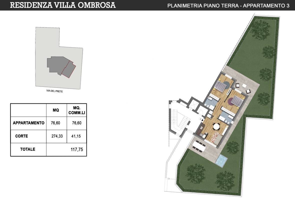 Foto 3 - Trilocale Via Del Prete, Cattolica - planimetria 1