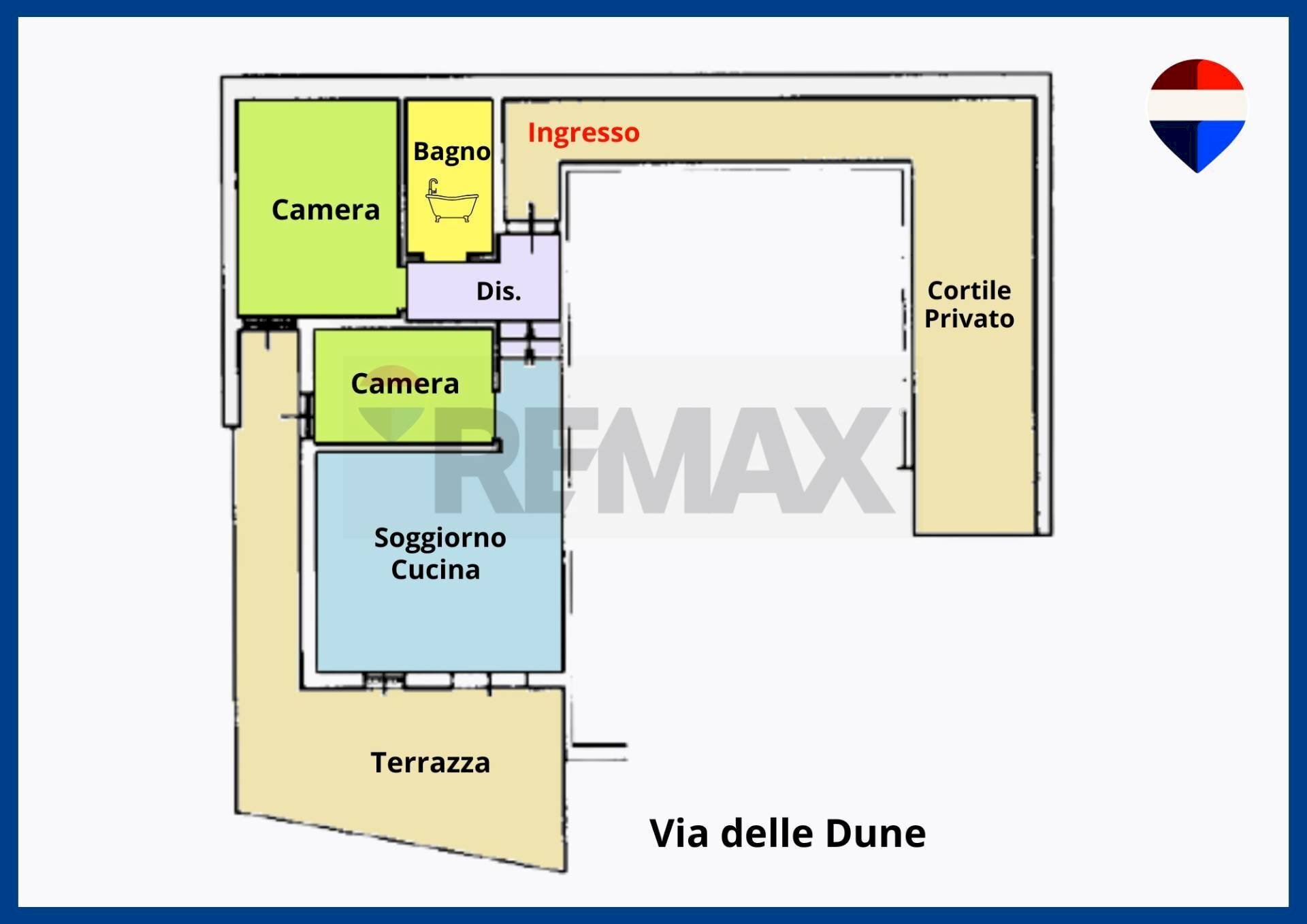Pianta 2D - Casa semi indipendente Via delle Dune, Arbus - planimetria 1