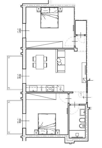 Foto 22 - Appartamento Via Domenico Moreni
 
8, Firenze - planimetria 1
