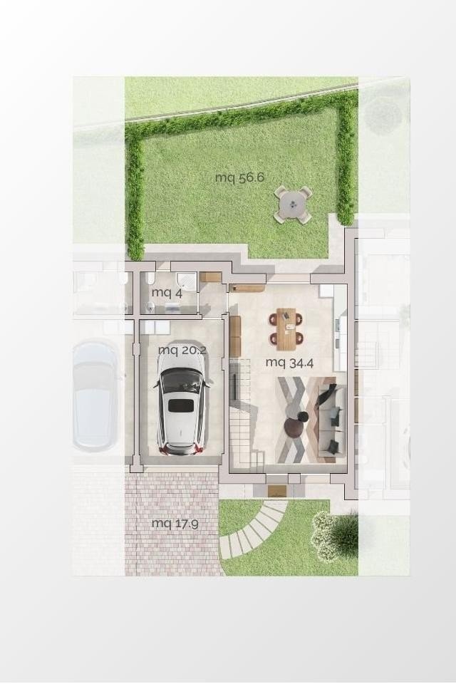 Terraced Villa via Casale Sant'Ermete, 1090, Santarcangelo di Romagna - floor plans 1