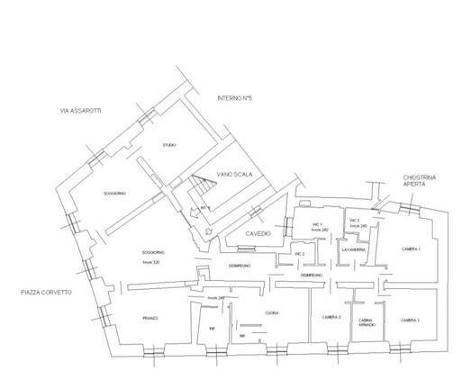 Foto 24 - Appartamento PIAZZA CORVETTO
 
1, Genova - planimetria 1