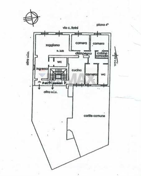 Pianta 2D - Four-room apartment Via Carlo Farini
 
34, Milano - floor plans 1