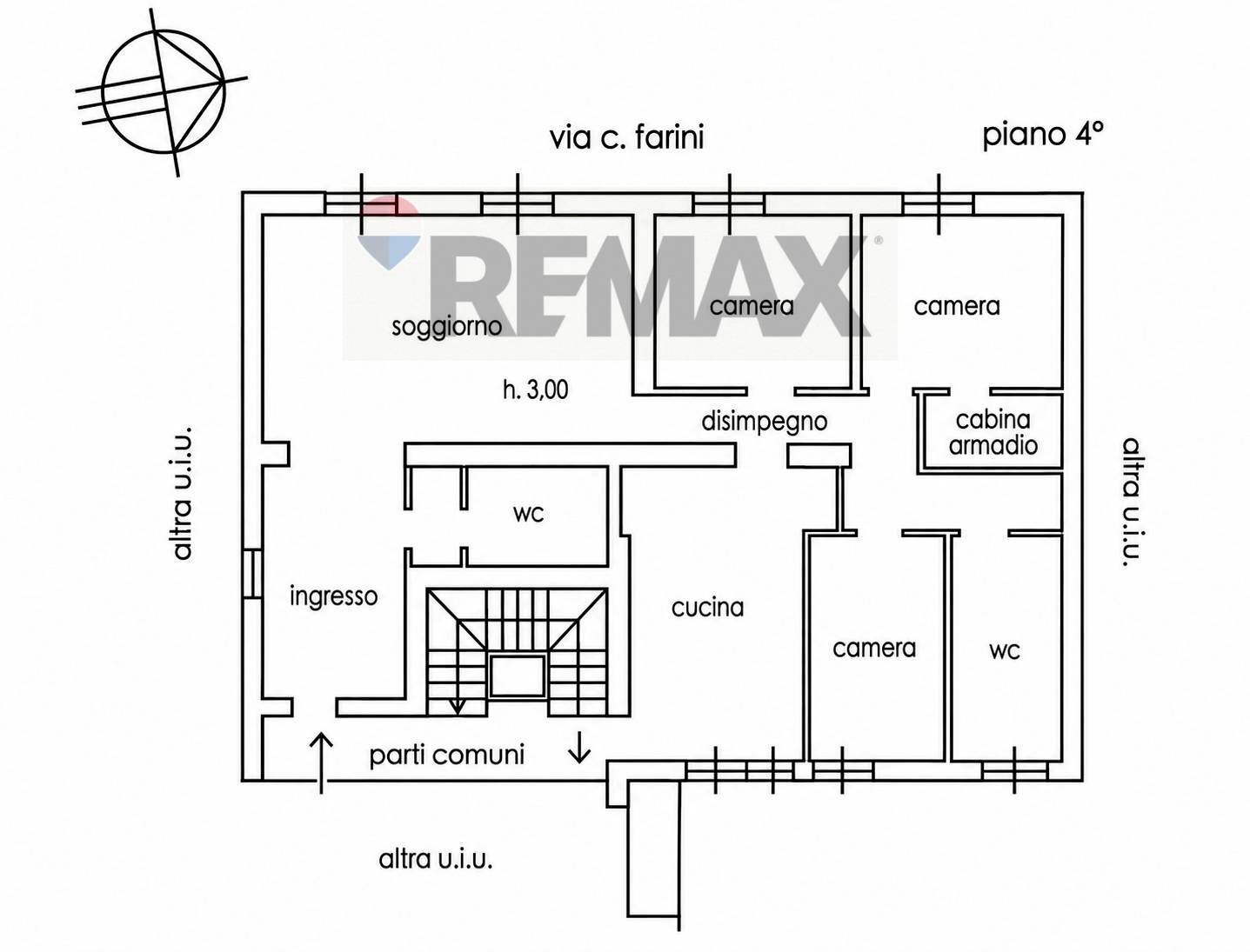 Pianta 2D - Quadrilocale Via Carlo Farini
 
34, Milano - planimetria 1