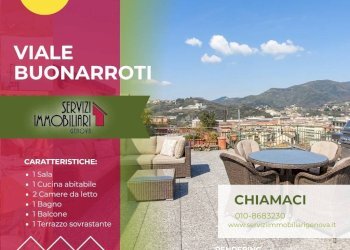 Terrazzo - Trilocale viale Michelangelo Buonarroti, Genova (zona Sampierdarena) - foto 1