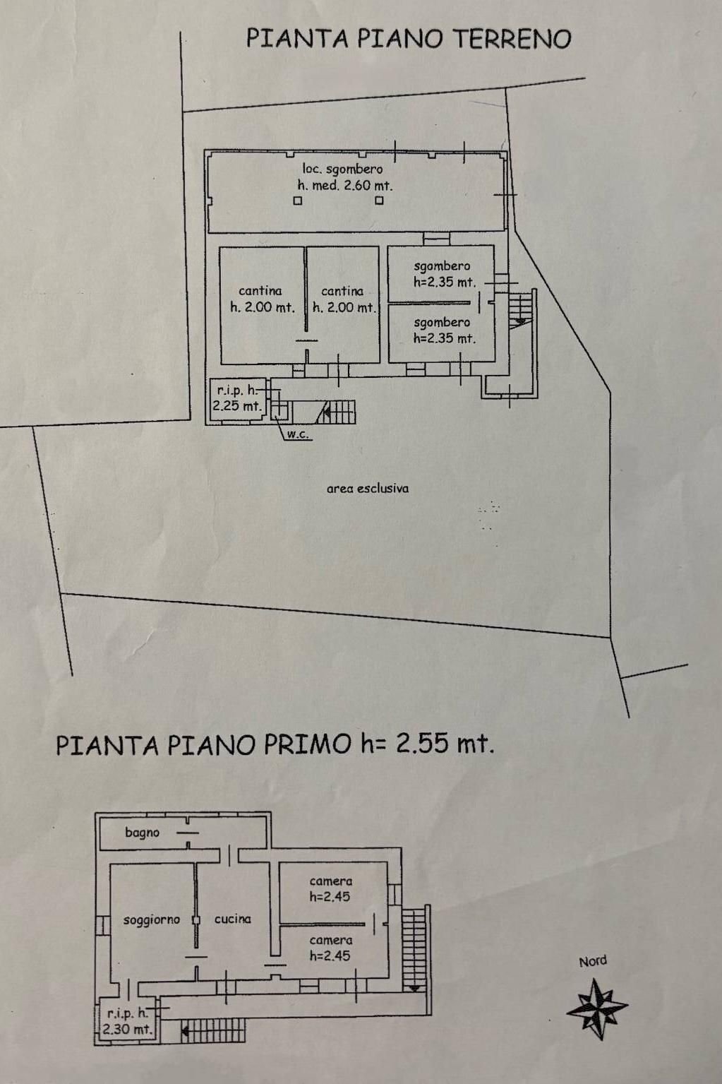 Villa strada Vecchia di San Giovanni, 49, Luserna San Giovanni - floor plans 1