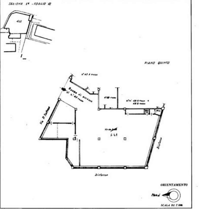 Planimetria - Commercial Premises via Tortona, Genova (neighborhood Staglieno) - floor plans 1