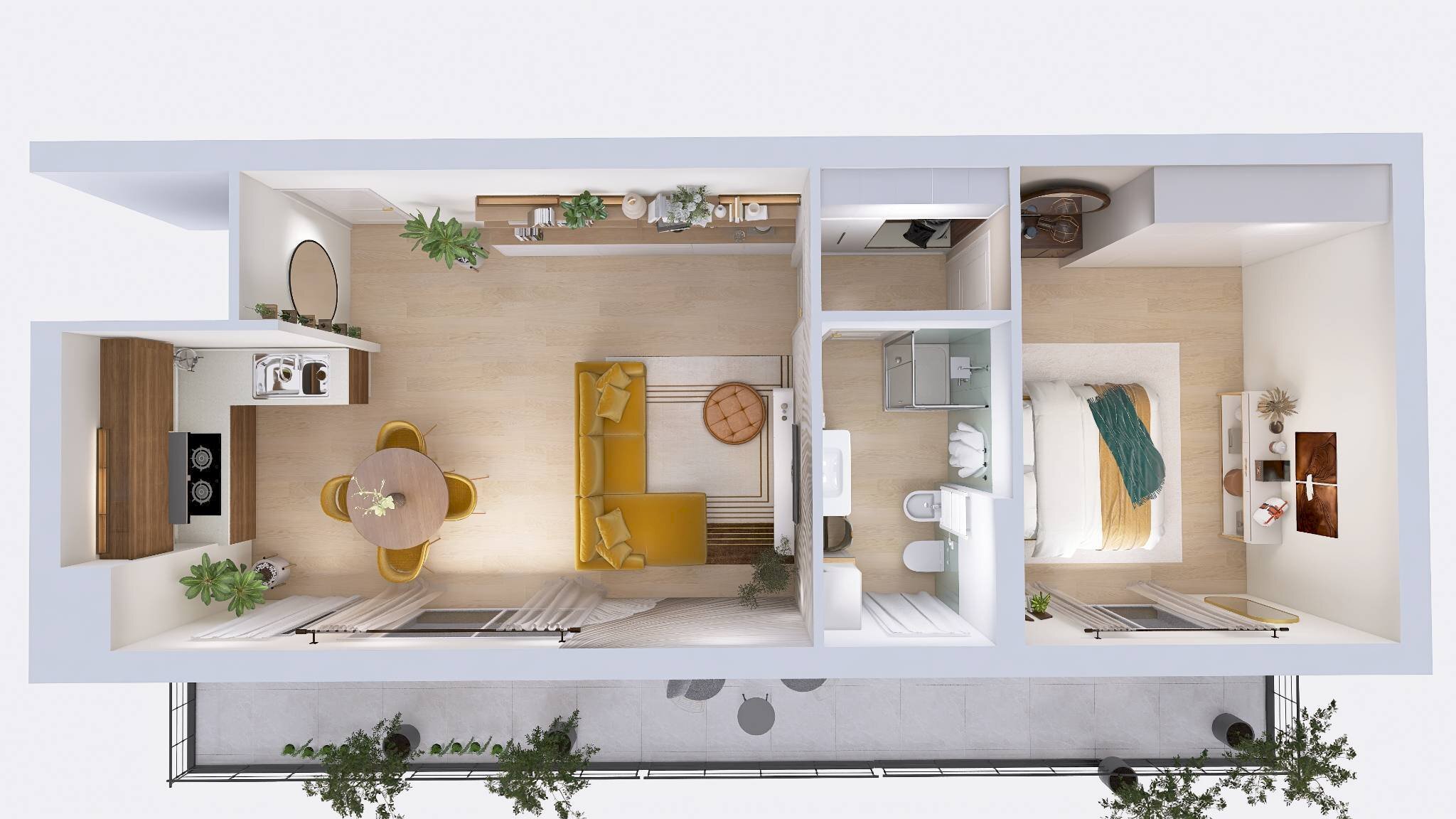 Two-room apartment via Daniele Manin, 69, Varese (neighborhood Avigno) - floor plans 1