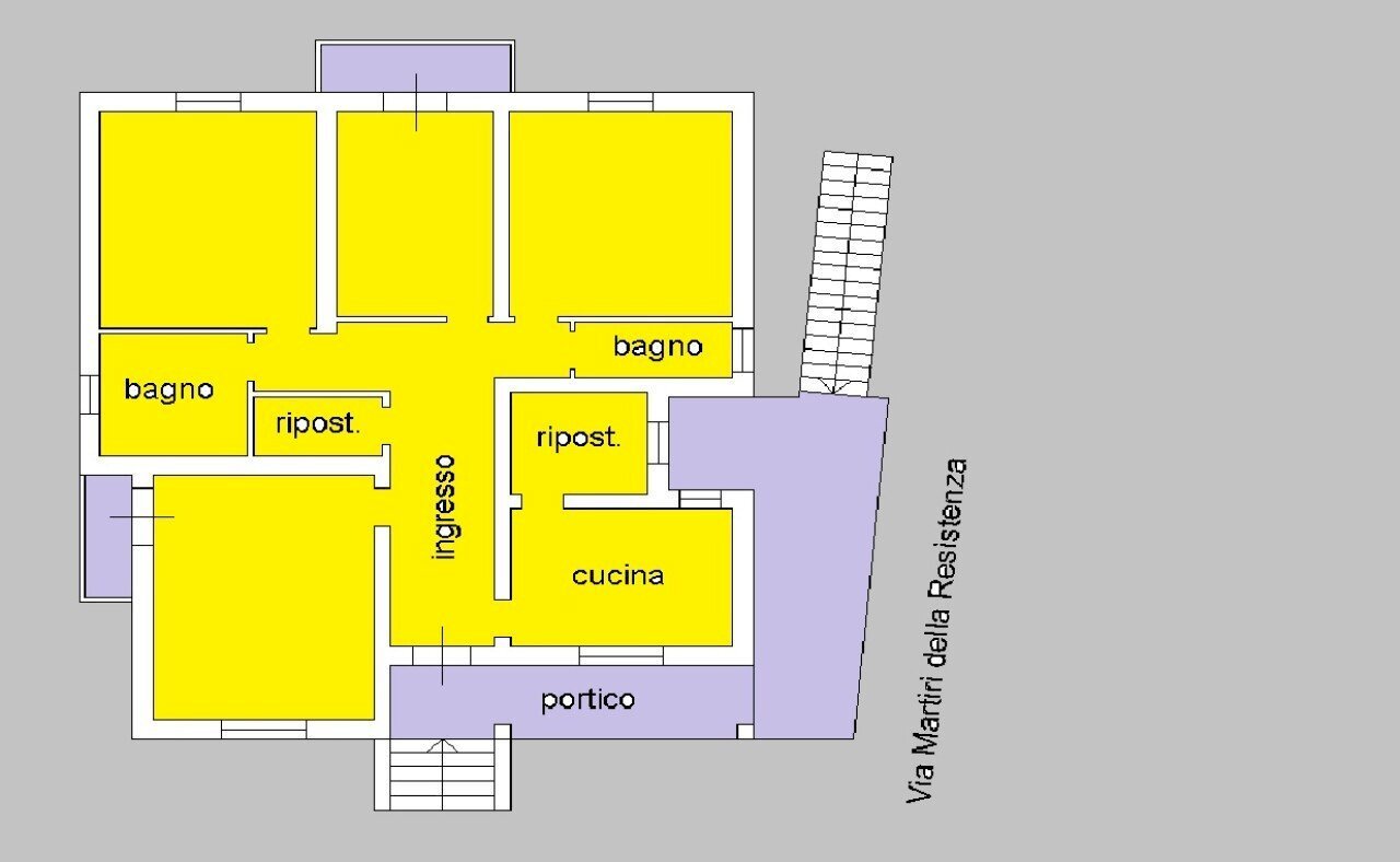 Villa via G. Garibaldi, 205, Torre De' Passeri - planimetria 1