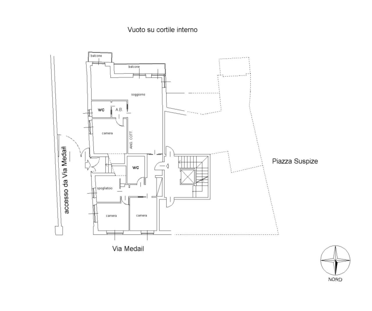 Apartment via G. F. Medail, 6, Bardonecchia - floor plans 1