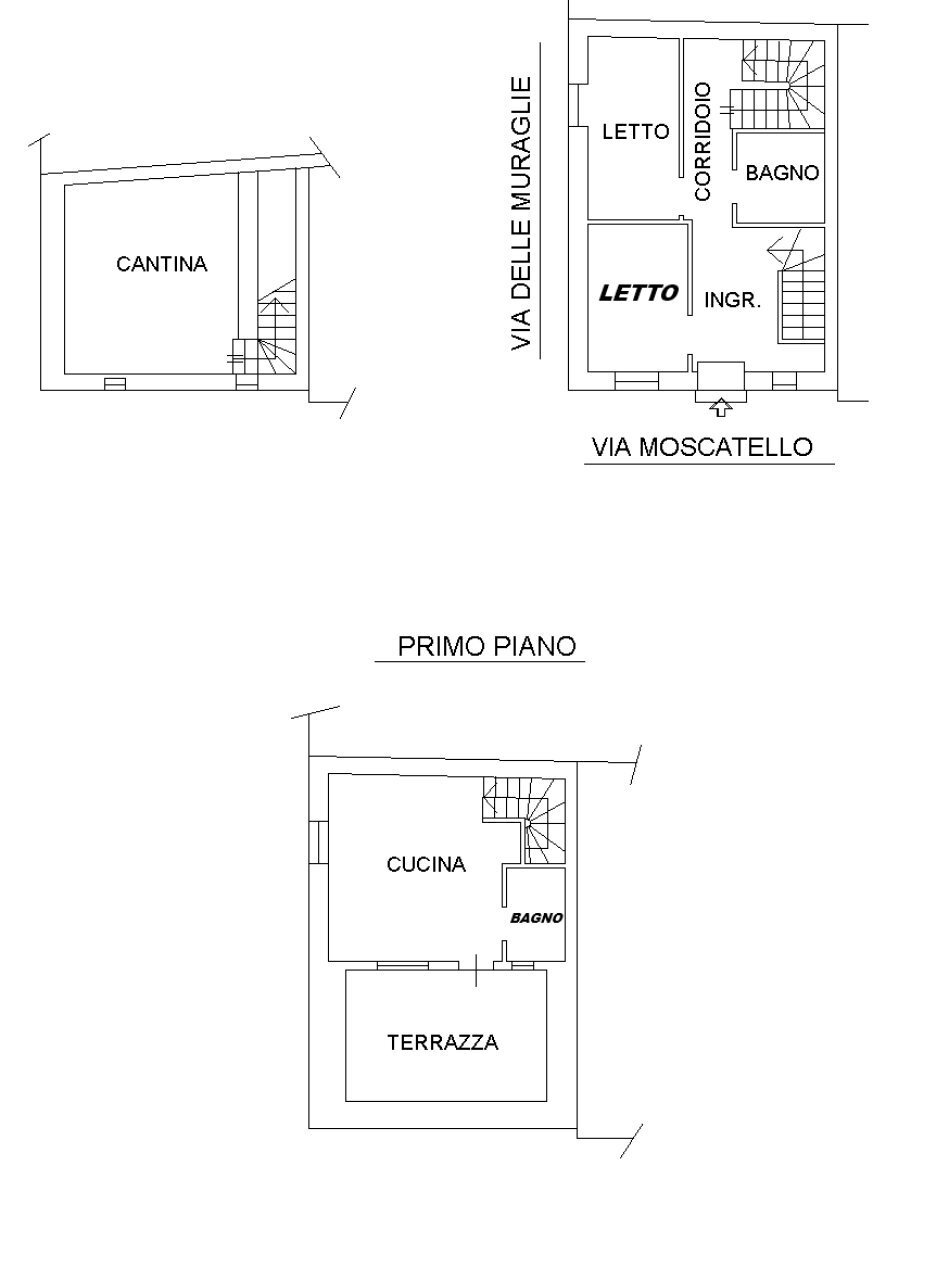 Independent house via Moscatello, 41, Sassari - floor plans 1