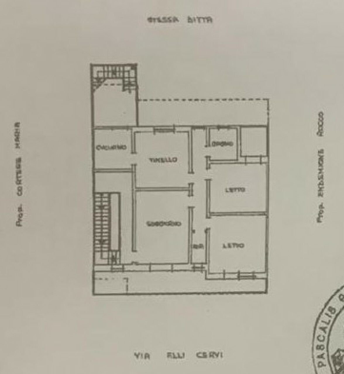 Apartment via Fratelli Cervi, 26, Melissano - floor plans 1