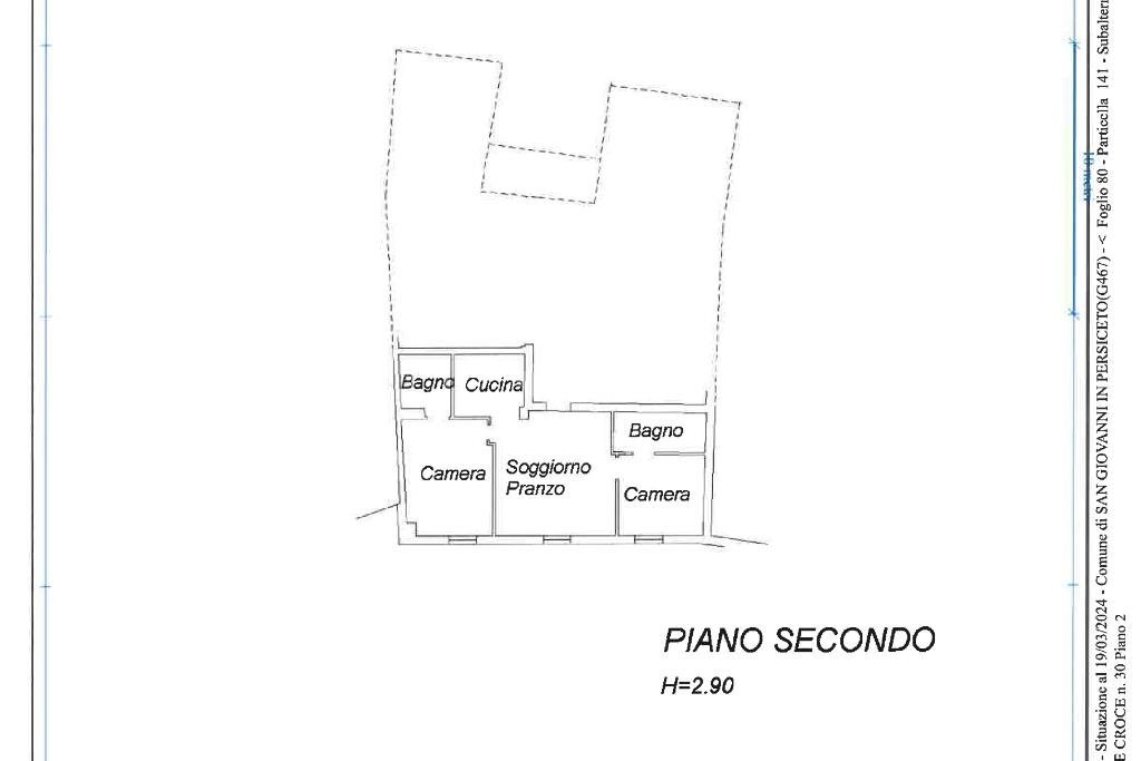 Trilocale Via Giulio Cesare Croce, San Giovanni in Persiceto - planimetria 1