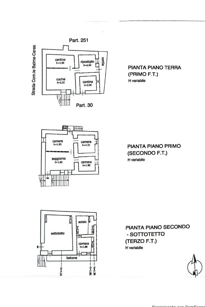 Rustico Via Molette, Balme - planimetria 1