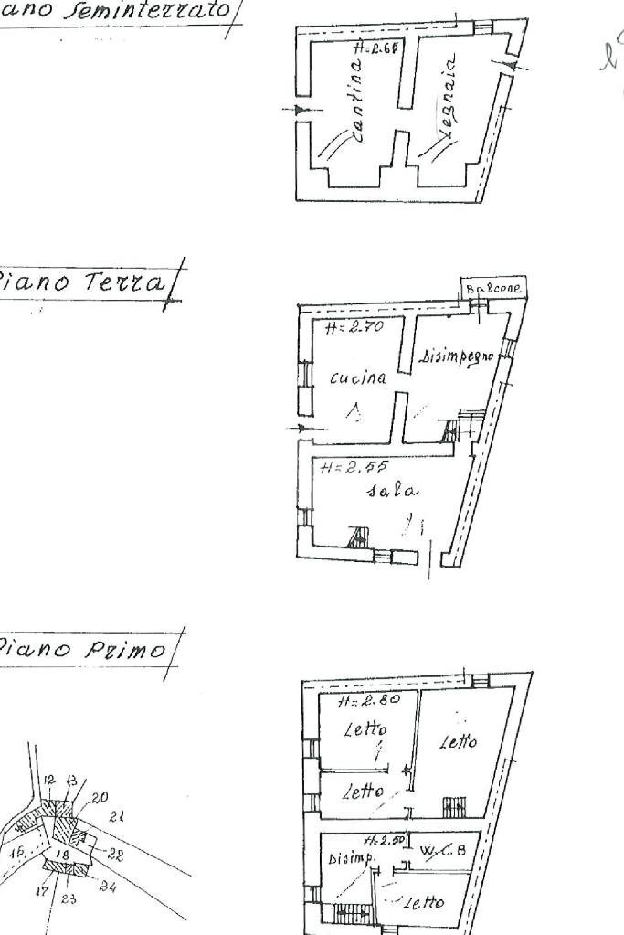 Casa indipendente Località Casello, Montecreto - planimetria 1