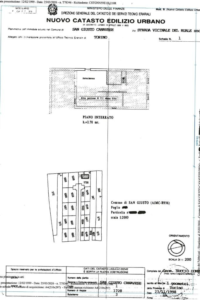 Villa Via Str. Ruale, San Giusto Canavese - planimetria 1