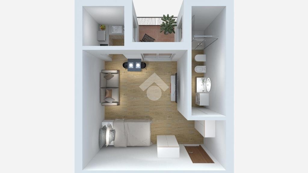 One-room apartment Via trevi, Milano (neighborhood Dergano) - floor plans 1