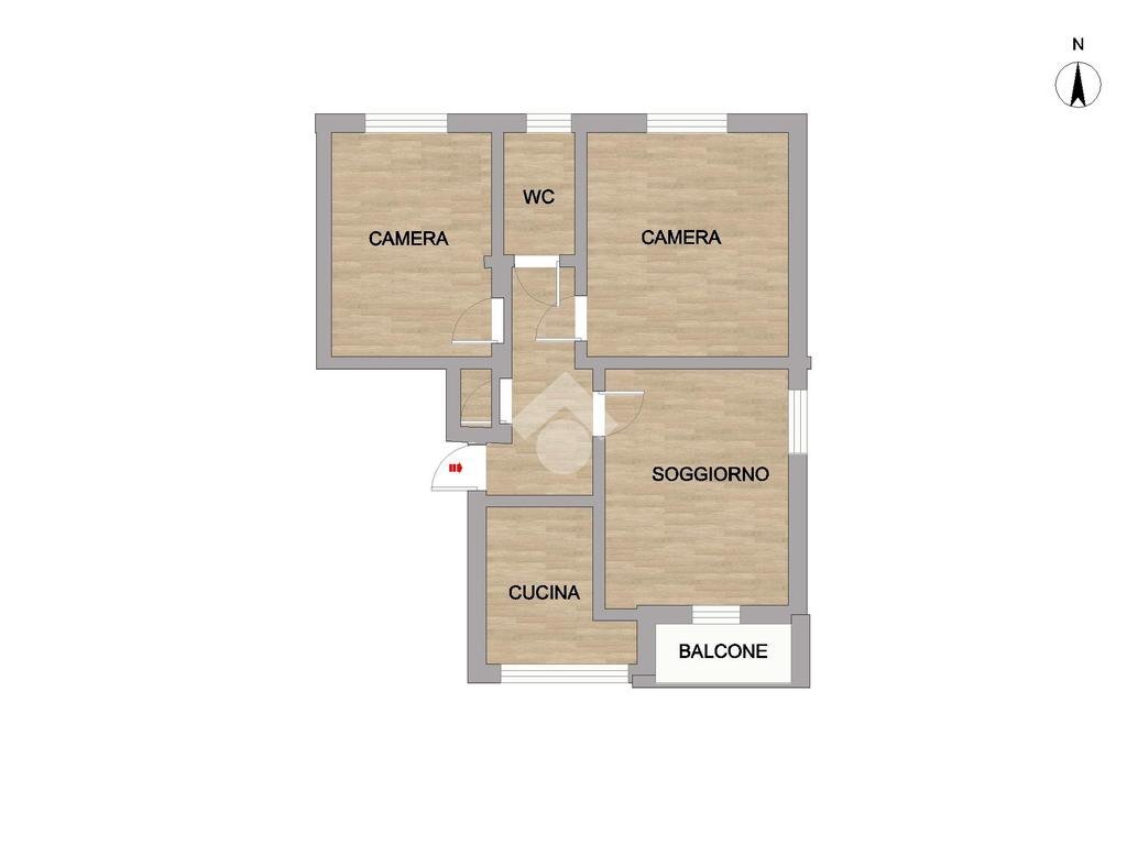 Trilocale Via Privata Paolo Rotta, Milano (zona Niguarda) - planimetria 1