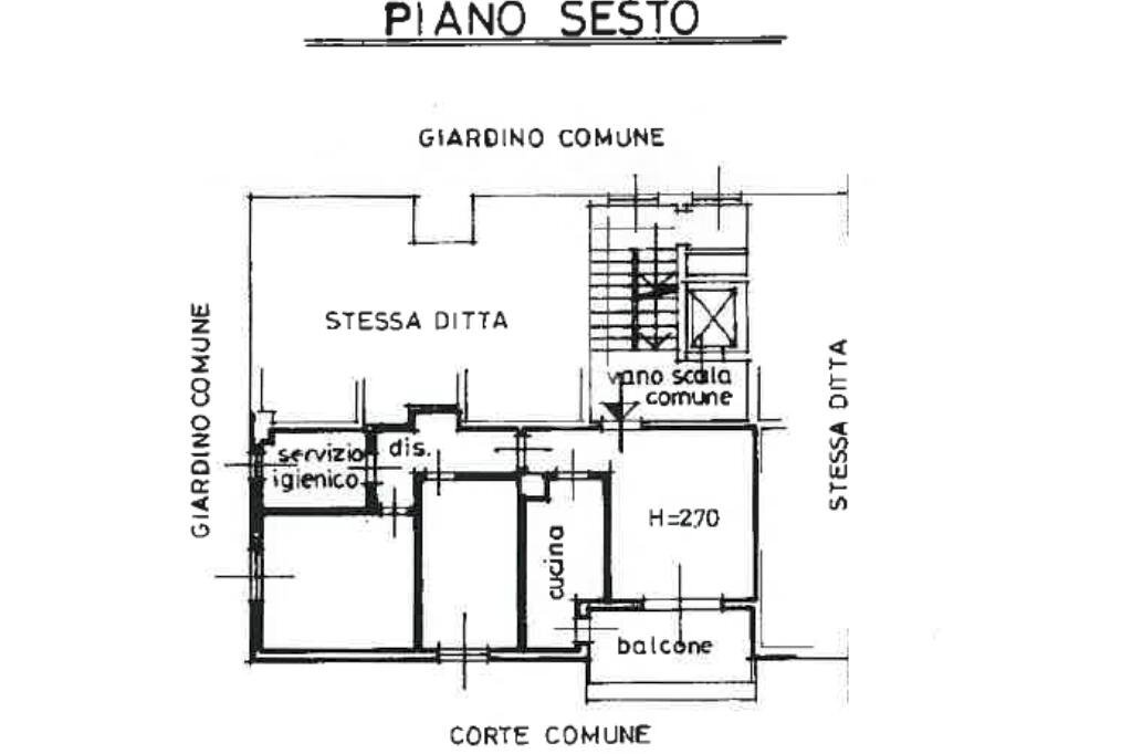 Trilocale Via Cascina Bianca, Milano (zona Barona) - planimetria 1