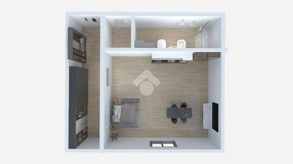 One-room apartment Via Sibari, Milano (neighborhood Vigentino) - floor plans 1