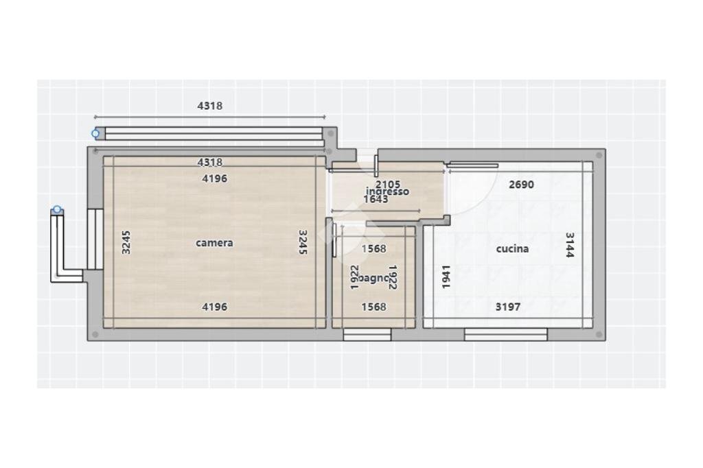 One-room apartment Via Savona, Milano - floor plans 1