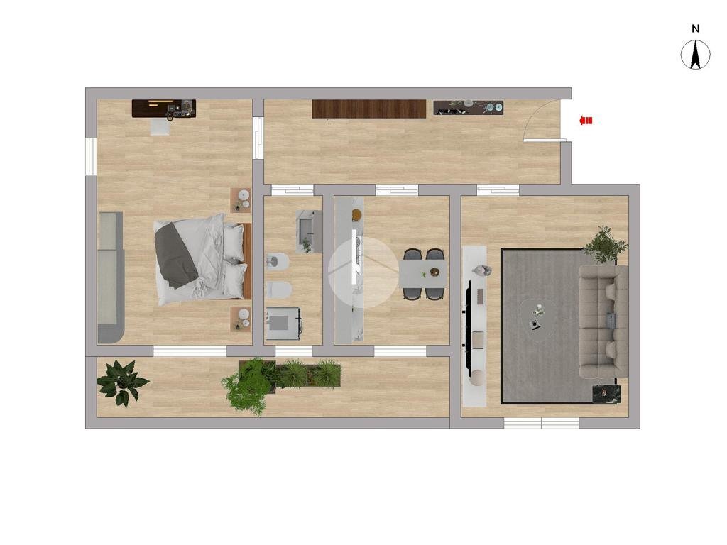 Bilocale Via Luigi Soderini, Milano (zona Lorenteggio) - planimetria 1