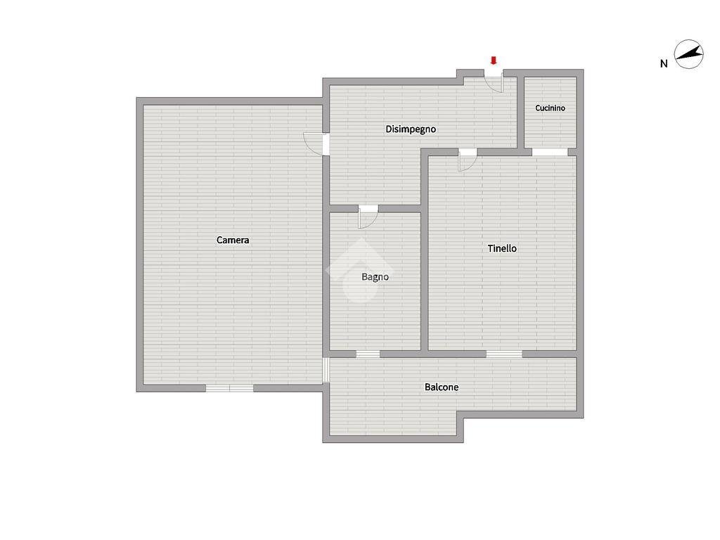 Two-room apartment Corso Orbassano, Torino (neighborhood Santa Rita) - floor plans 1