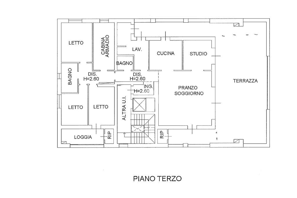 Attico via Visconti, Sant'Ilario d'Enza - planimetria 1