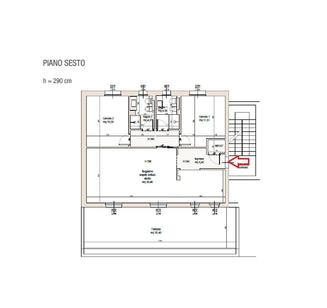 Foto 34 - Appartamento Via Savona
 
110A, Milano - planimetria 1