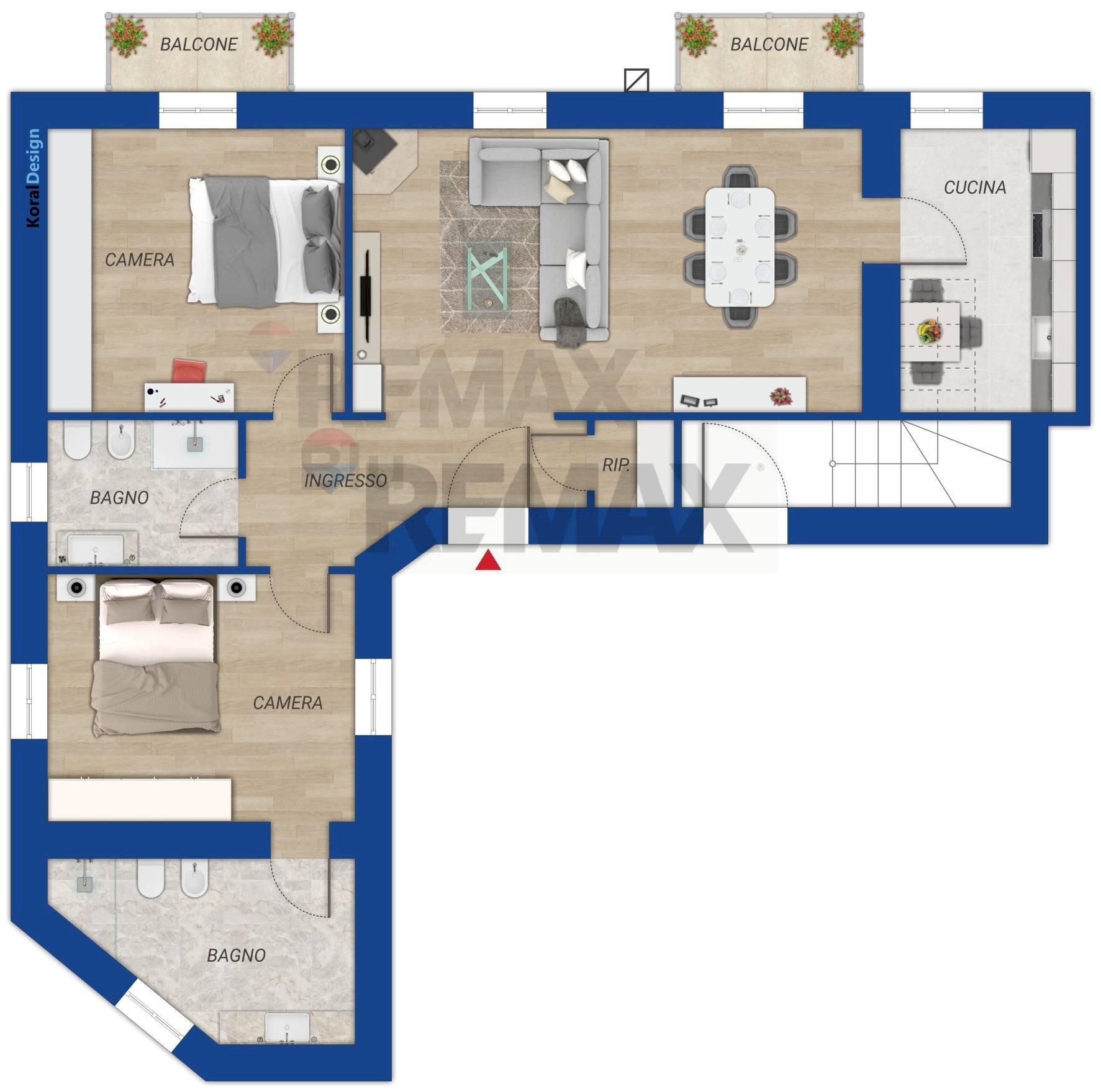 Pianta 2D - Quadrilocale PIAZZA MARTIRI DELLA LIBERTA'
 
5, Monterotondo - planimetria 1