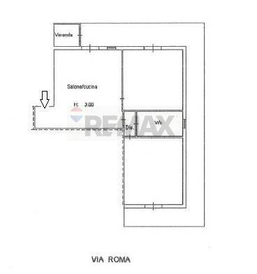 Pianta 2D - Two-room apartment via Roma
 
125, Mascalucia - floor plans 1