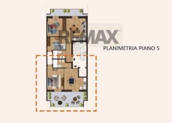 Pianta 2D - Trilocale Via Montegrappa
 
147, Bari - foto 9