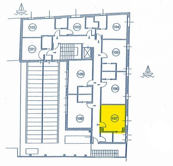 Monolocale Giudecca, Venezia (zona Giudecca) - planimetria 1