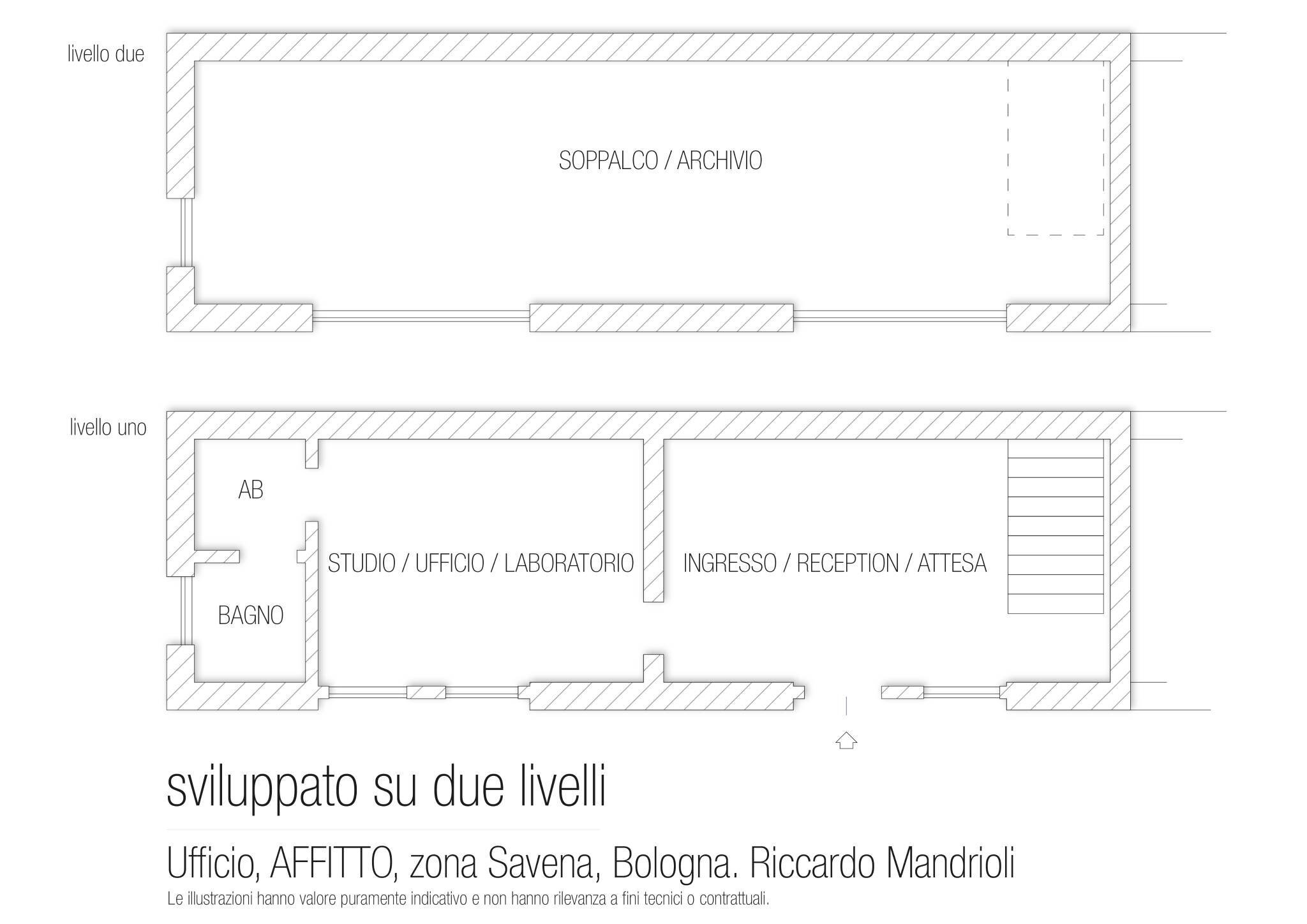 Ufficio via Emilia Levante, Bologna (zona Mazzini) - planimetria 1