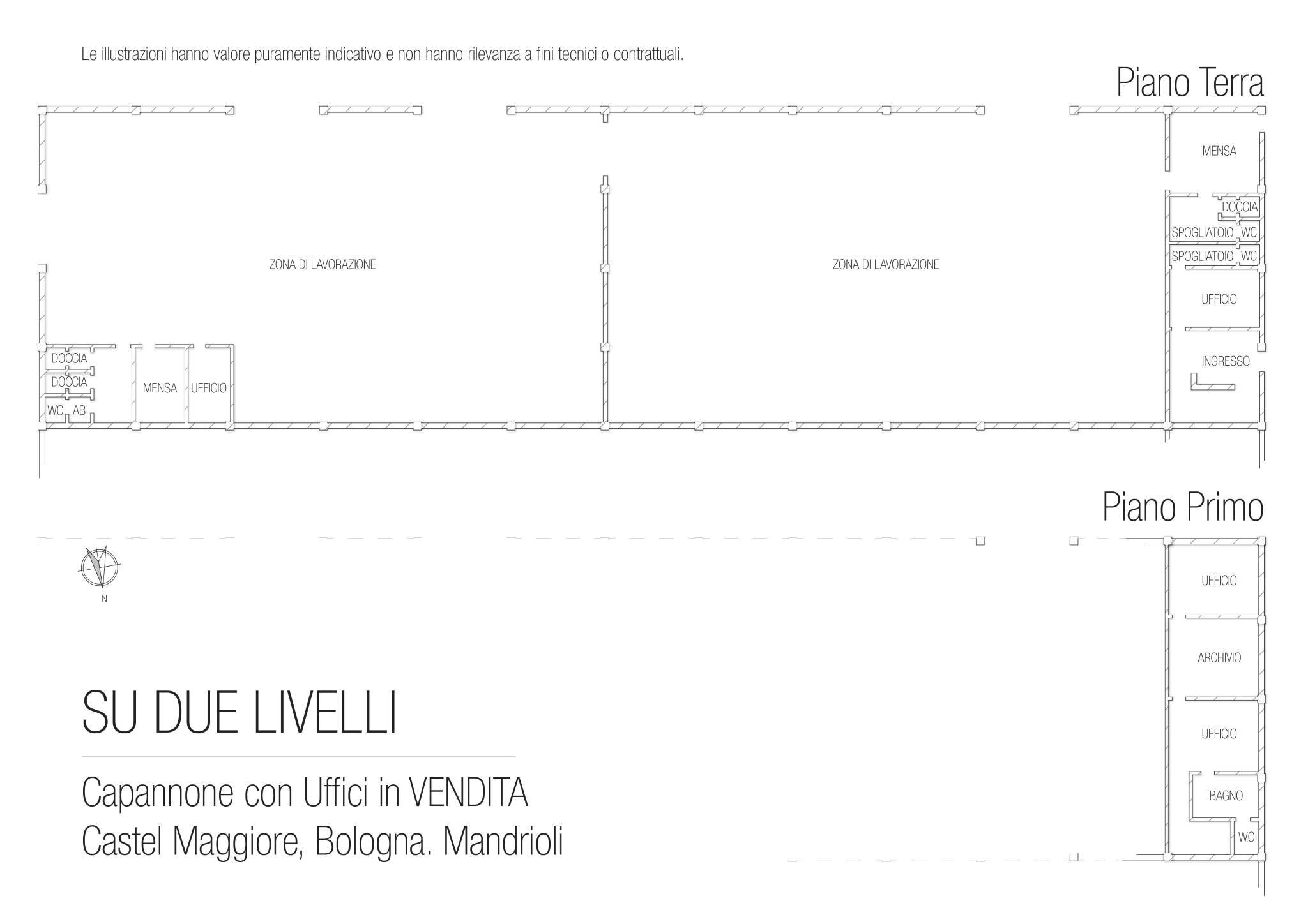 Shed via Bonazzi, Castel Maggiore - floor plans 1