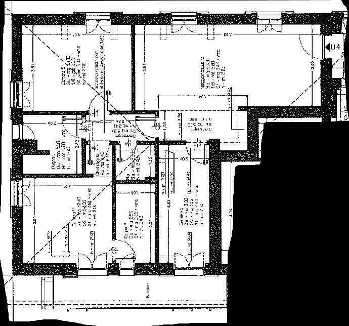 Four-room apartment via Saluzzo, 3, Mondovì - floor plans 1