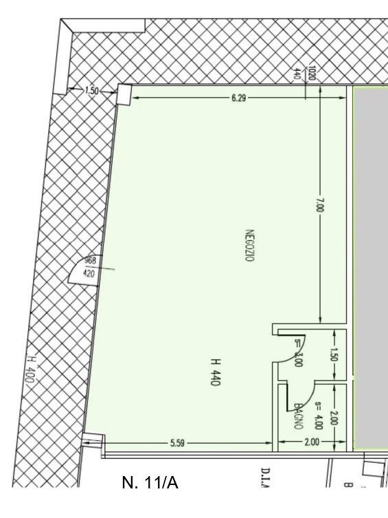 Negozio via Robert Koch, 11, Parma - planimetria 1