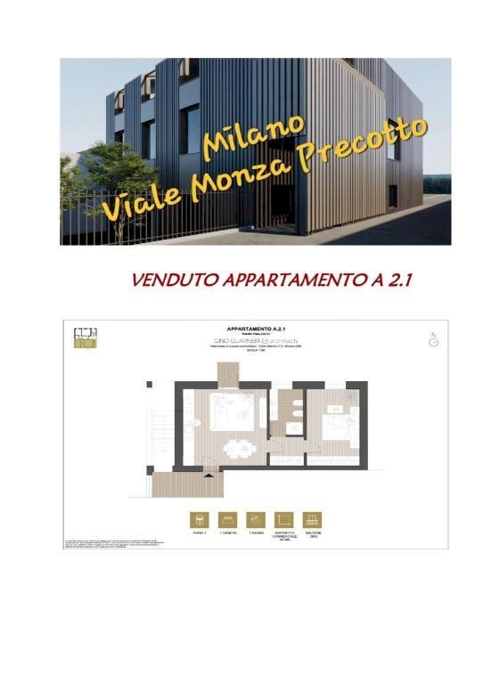 Planimetria - Two-room apartment viale Monza, 212, Milano (neighborhood Precotto) - photo 1