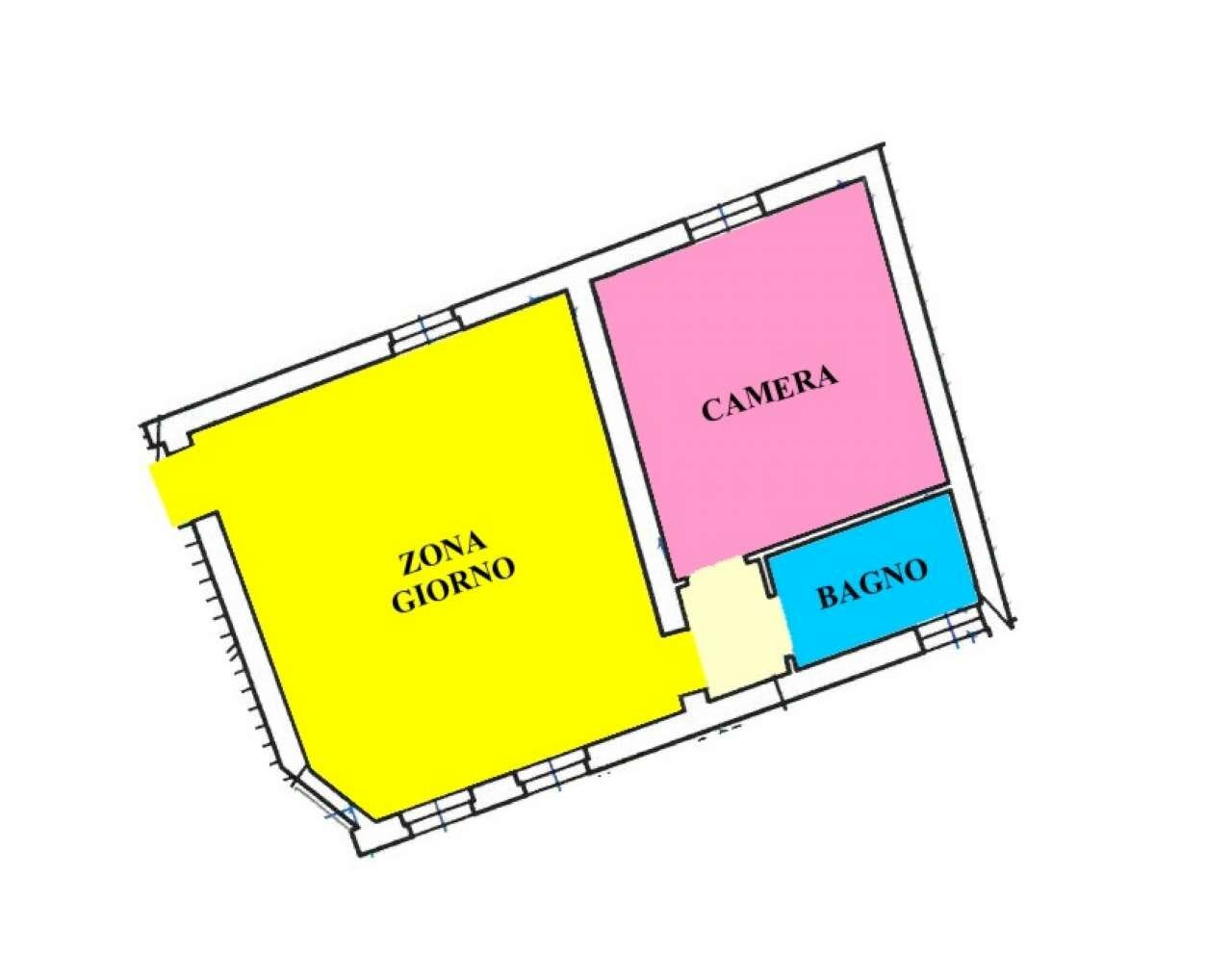 2 locali p1 - Bilocale via Dante Alighieri, Bagnolo Cremasco - planimetria 1