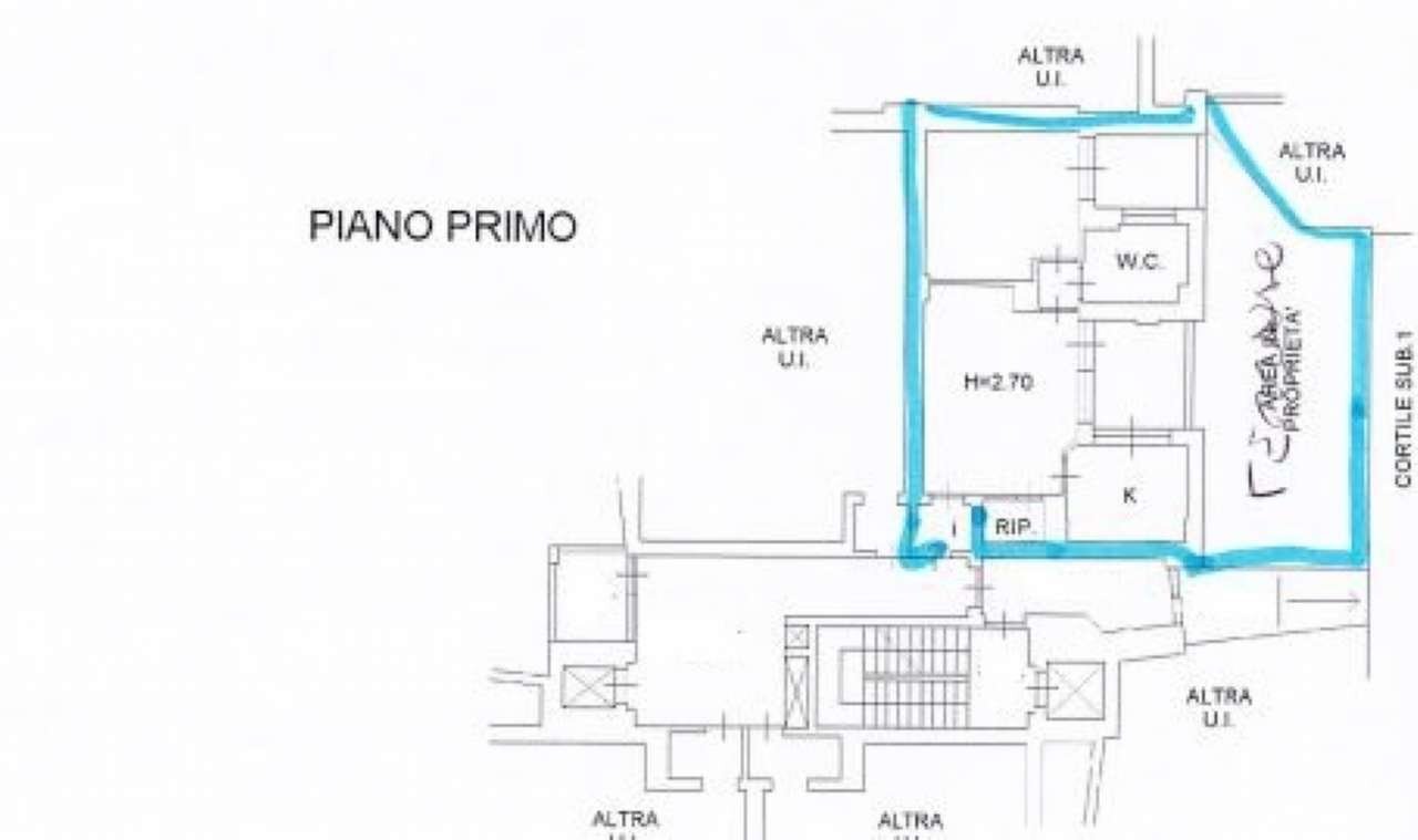 plan. 2 loc adriano - Bilocale via Antonio De Curtis, 9, Milano - planimetria 1