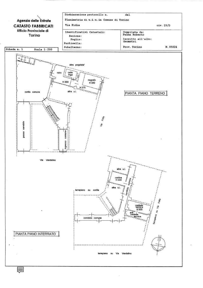 planimetria - Negozio via Fidia, 29/D, Torino (zona Pozzo Strada) - planimetria 1