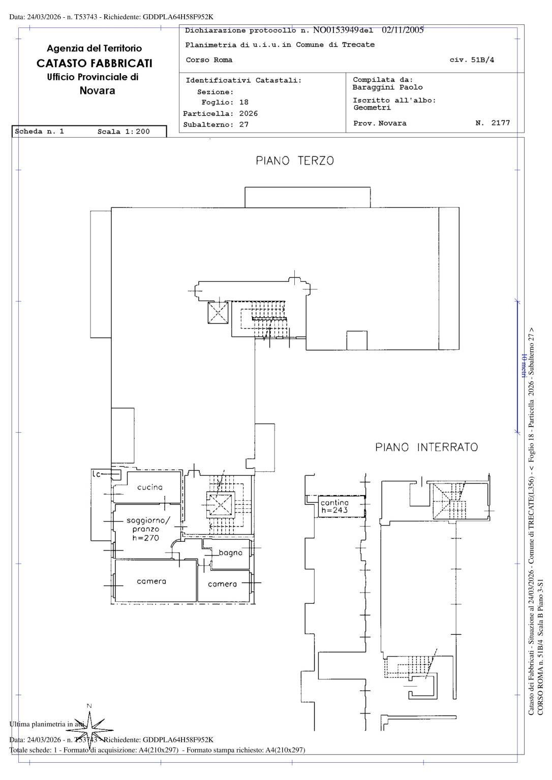 Appartamento corso Roma, 51/b, Trecate - planimetria 1