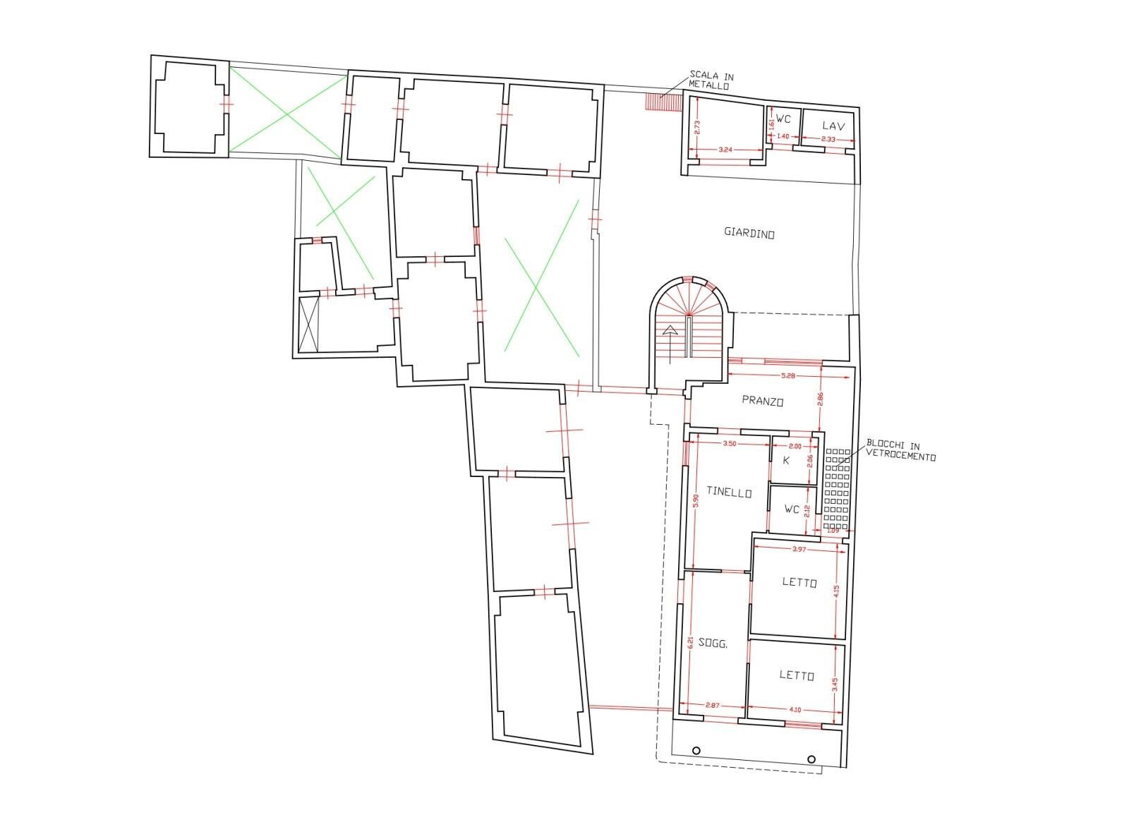 Stable - Palace via Principe di Napoli, 31, Carmiano - floor plans 1