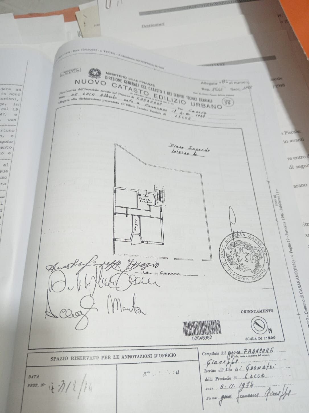 Three-room apartment via Canova, 131, Casarano - floor plans 1