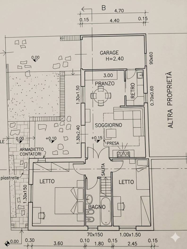 Independent house via Tobruk, Cesena - floor plans 1