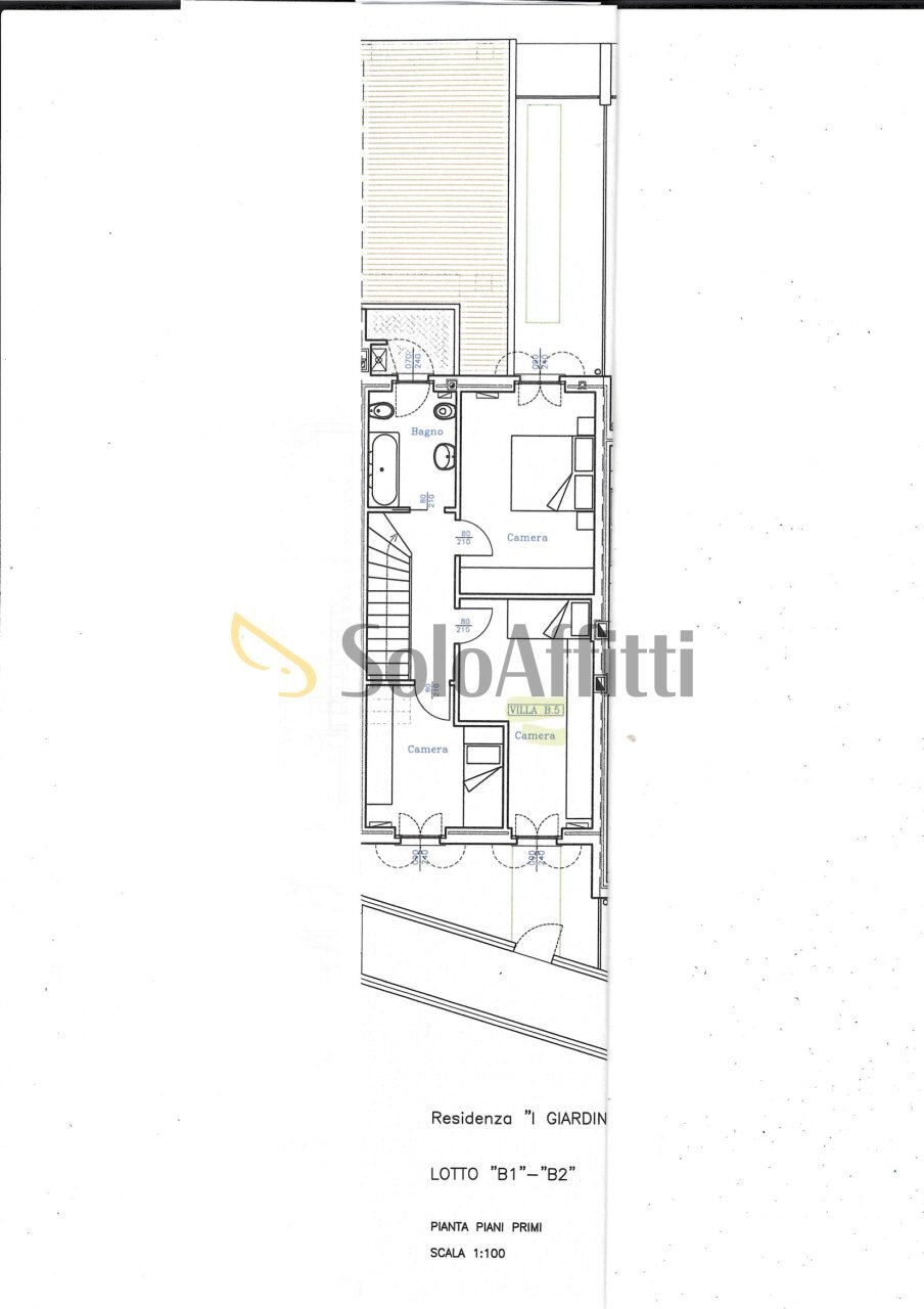 PLANIMETRIA B.5 piano primo.jpg - Terraced Villa Strada Provinciale 3 25, Zerbolò - floor plans 1