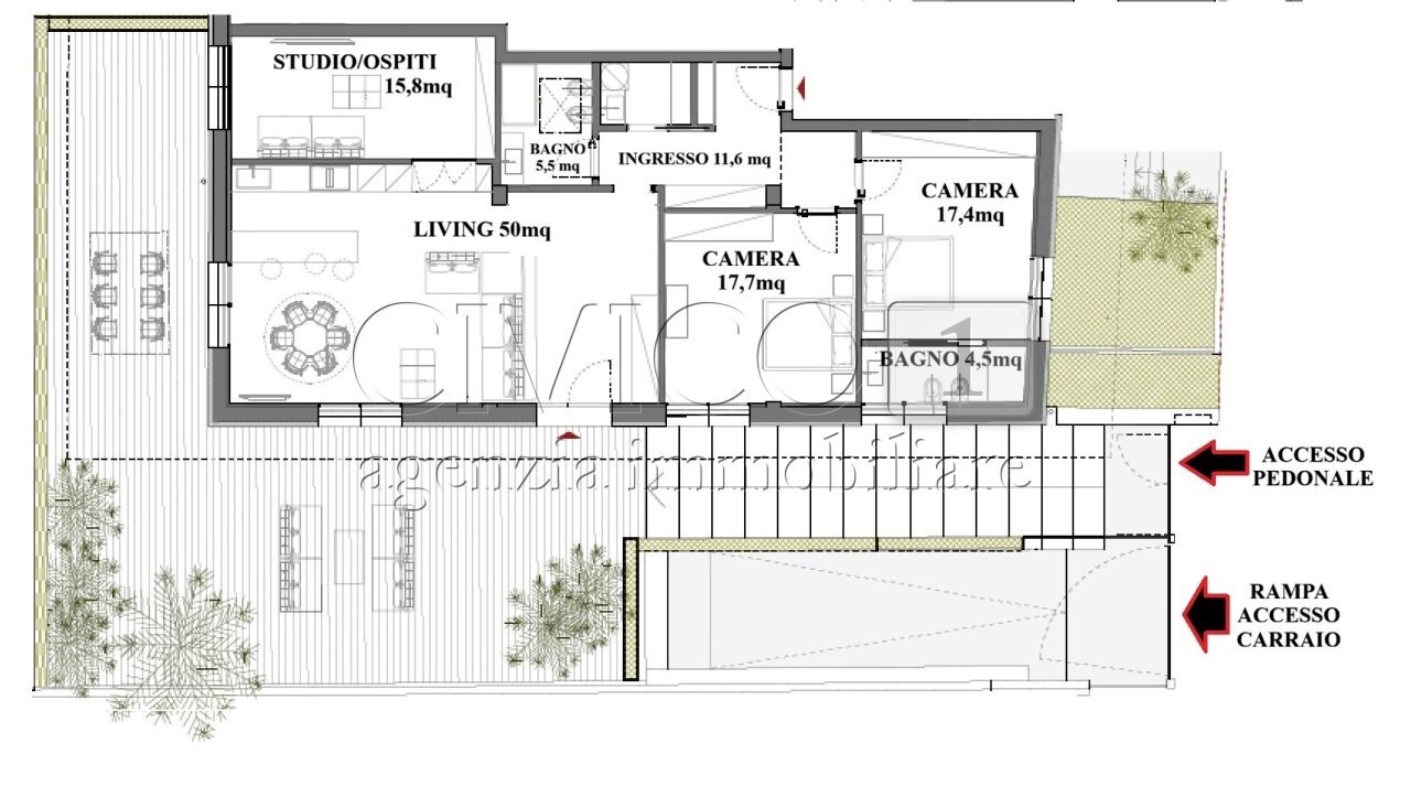 planimetria - Semi-detached house Via P. Beldomandi, Padova - floor plans 1
