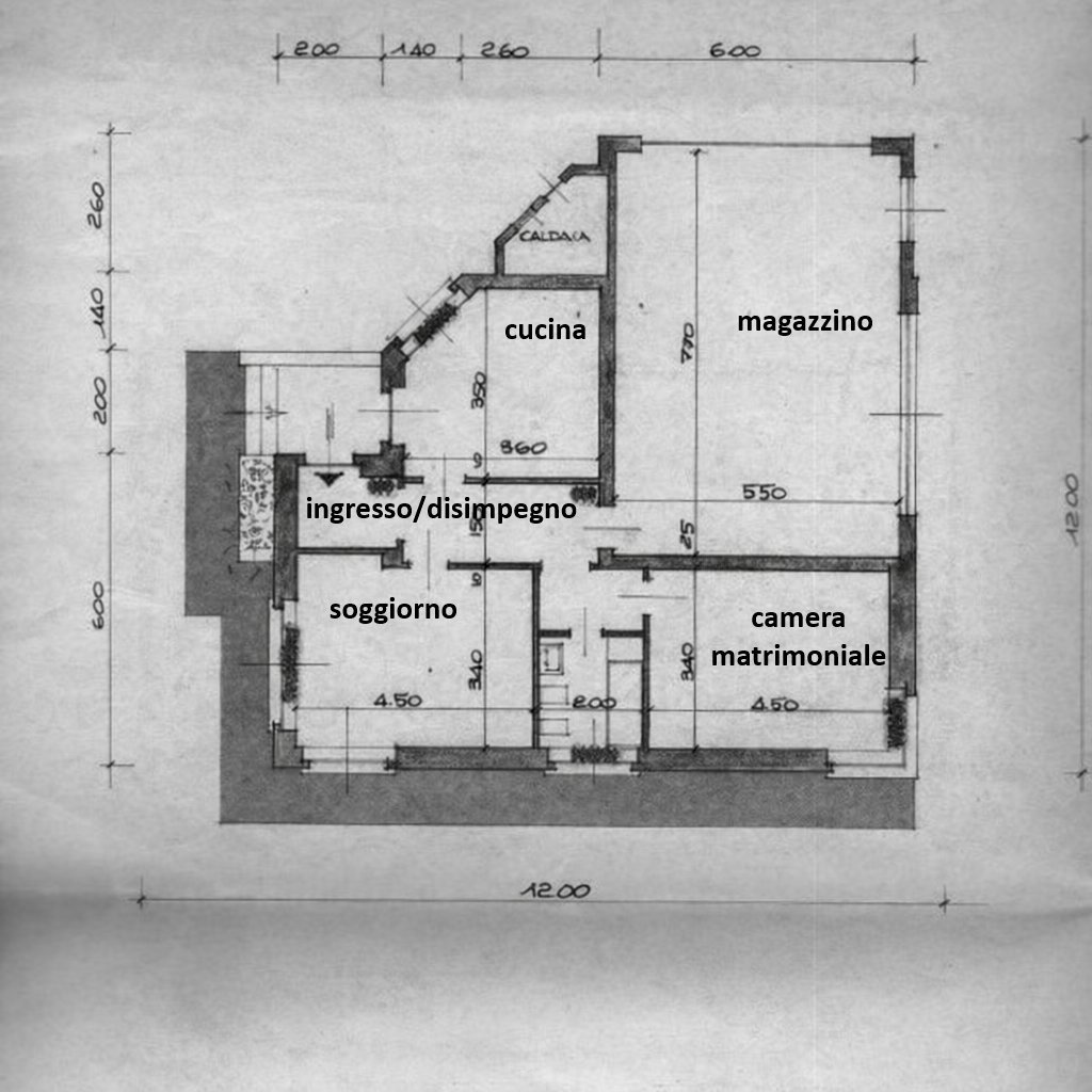 1 planimetria comune con nomi ambienti.png - Villa Via Moncenisio  4, Sant'Ambrogio di Torino - planimetria 1