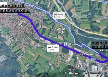 foto con percorso in auto per sant\'ambrogio.jpg - Villa Via Moncenisio  4, Sant'Ambrogio di Torino - foto 20