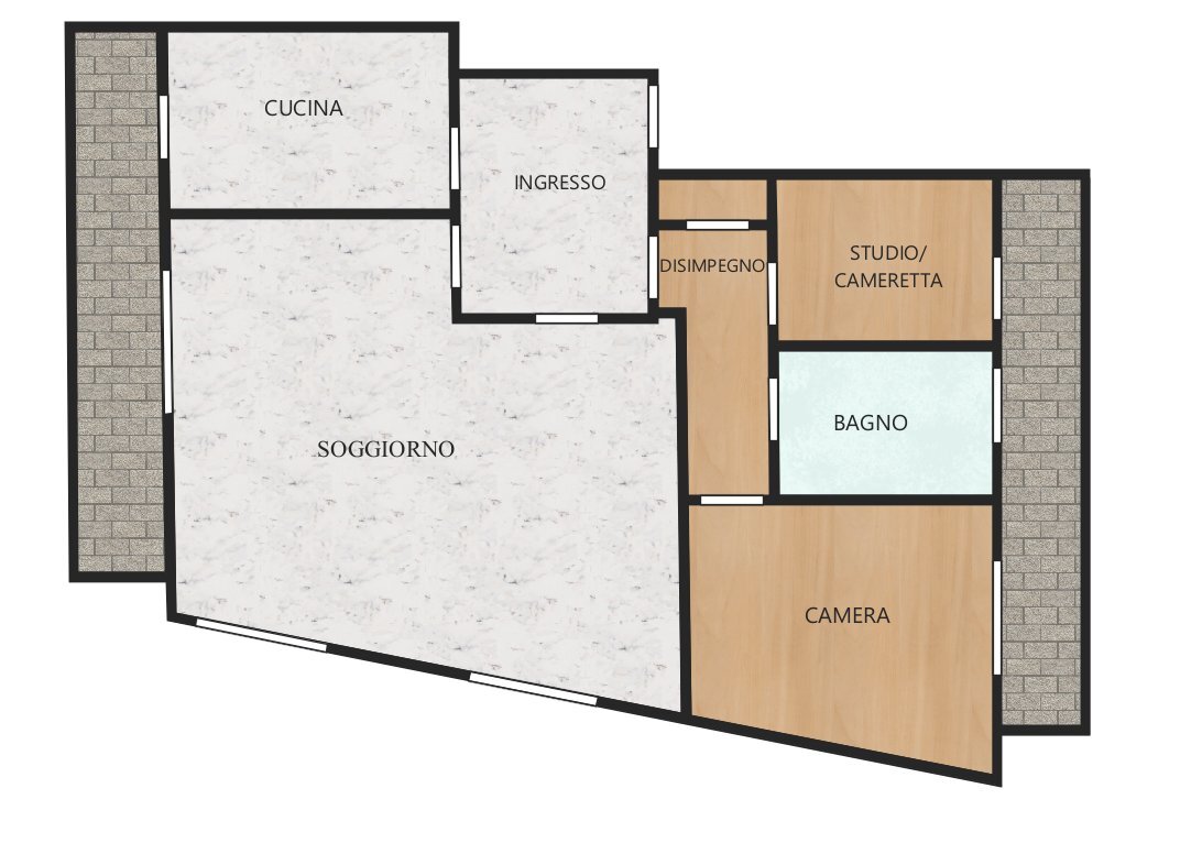 planimetria.png - Trilocale Modena - planimetria 1